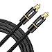 Optical Audio Cable,FIRBELY Toslink Male to Male- 24K Glod Plated Digital audio cable,metal connectors and braided jacket (15 feet)