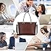 Laptop Bag for Women,Casual Business Computer Bags for Women 15.6 Inch,Large Tote Bag Briefcase with Wide Crossbody Strap,Coffee,Graduation Gifts