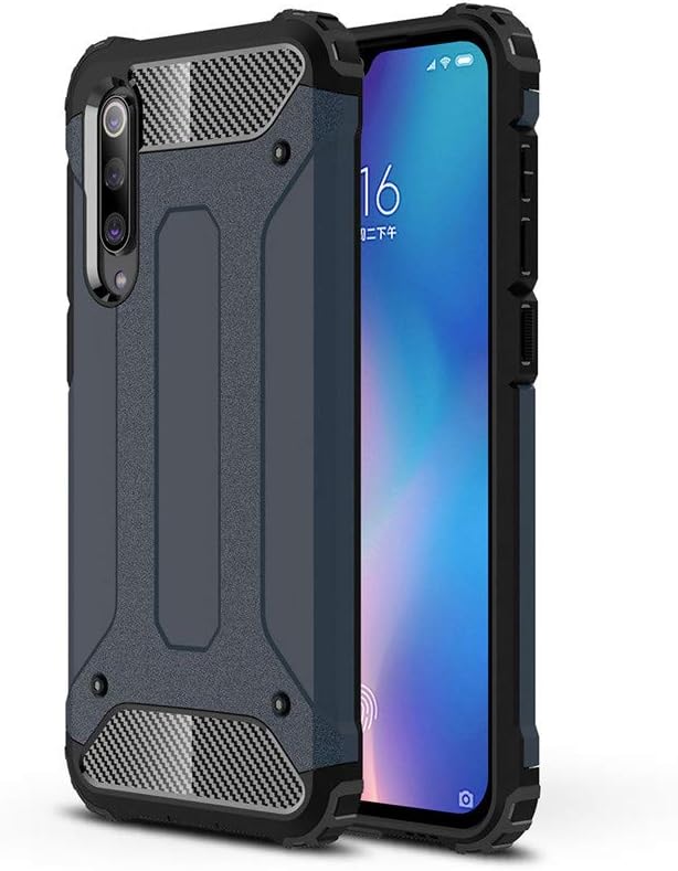 GARITANE Case for Xiaomi Mi 9 SE,Rugged Tough Dual Layer Armor Case Heavy Duty Shockproof Back Cover for Xiaomi Mi 9 SE (Dark Blue)