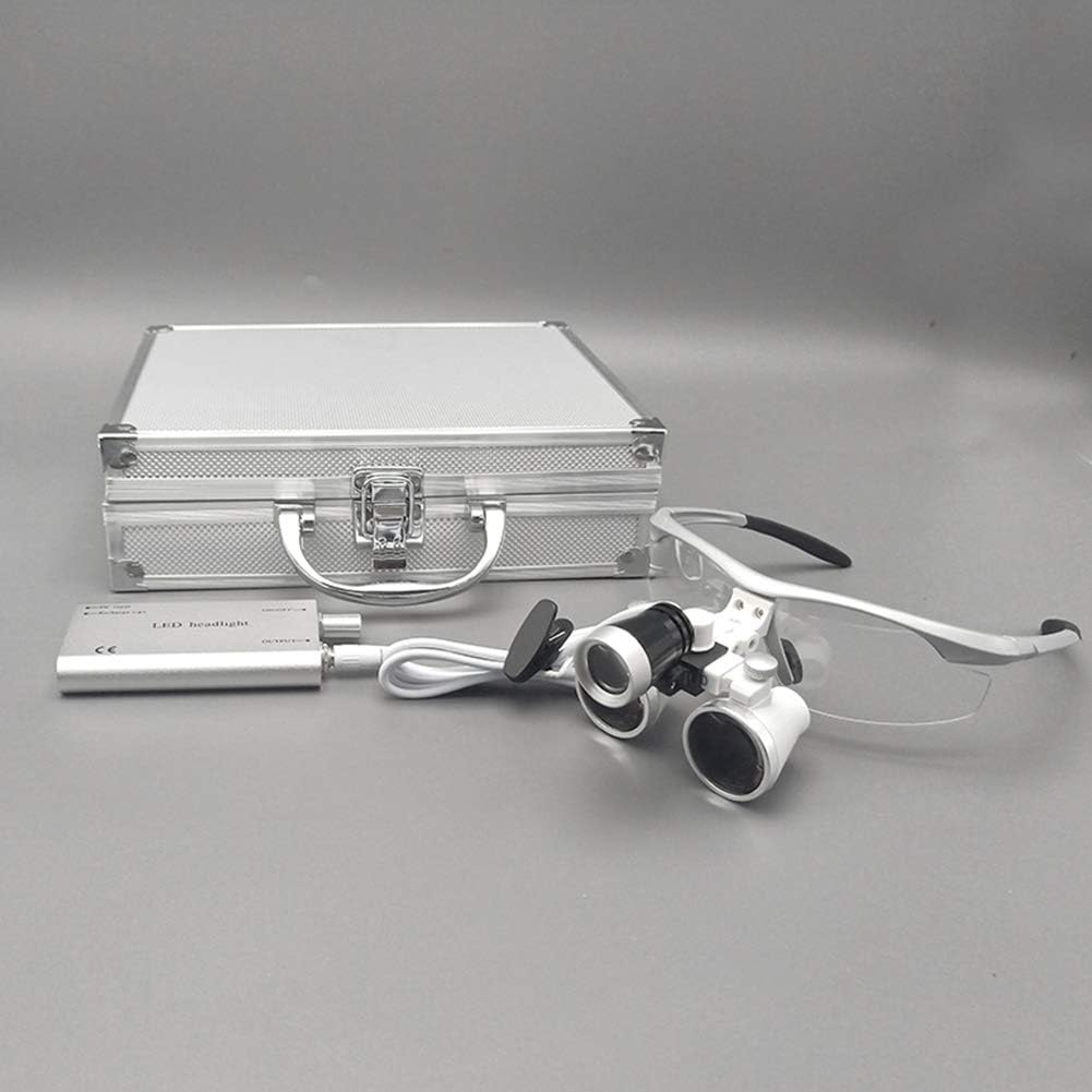 LED Head Light Dental Surgical Loupes Plastic Frame with Antifog For Vascular Surgery Dental Implant 3.5X Magnifier
