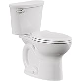 American Standard 609DA001.020 Cadet PRO Two-Piece Toilet with Slow-Close Seat and Wax Ring, Round Front, Standard Height, Wh