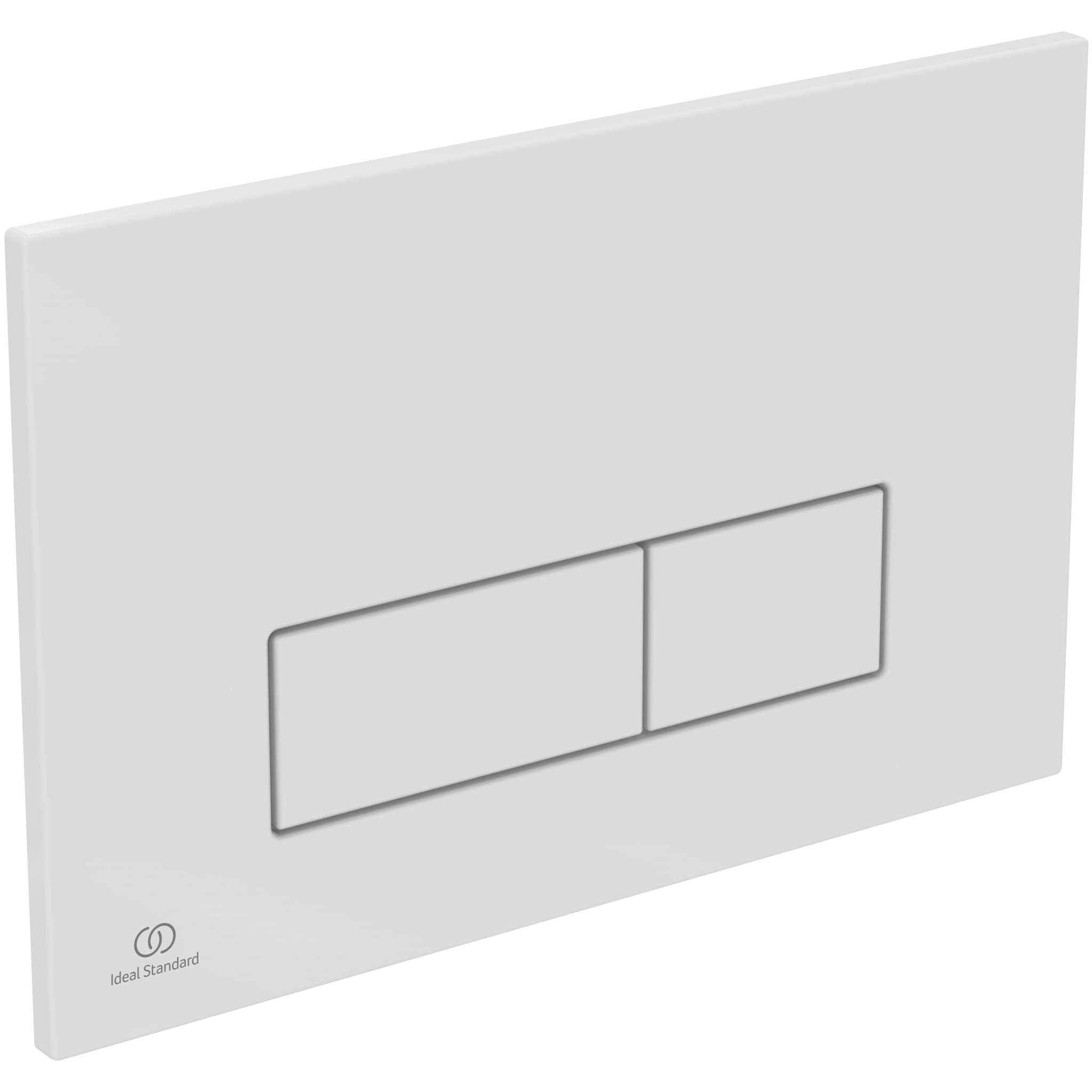 Ideal Standard Oleas Toilet Flush Plate, Dual Flush Technology via Mechanical Release, Easy Operation and Durable Design (Square) – White (234x8.5x154 mm)