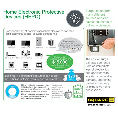 Square D by Schneider Electric HEPD80 Home Electronics Protective Device