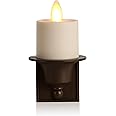 Luminara Flameless Candle Nightlight - Patented Flickering Real-Flame Effect Technology Mimics Real Candle - Plugs into Outlet - Dusk to Dawn Sensor Auto Switch On/Off - Safe for Families Kids Pets
