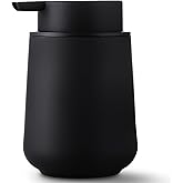 zuxzmj Liquid Hand Soap Dispenser Plastic 11 oz Refillable Soap Bottle for Bathroom & Kitchen Countertops Modern Matte Black