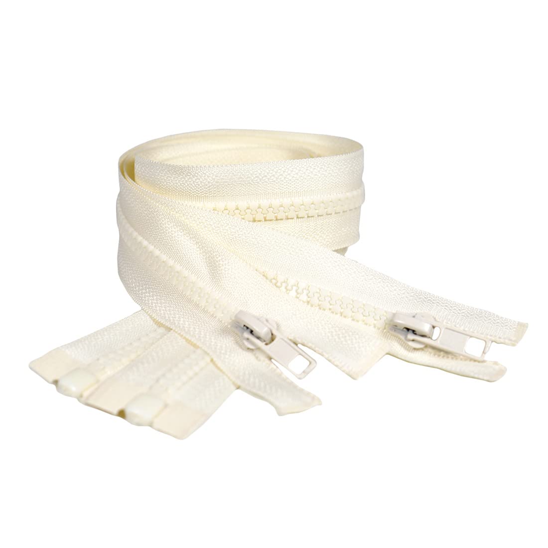 2 pieces, 8 sizes, 5# separator injected zipper, for jacket, coat sewing, white, black, etc. 20 colors, divisible plastic zipper (103, 80 cm)