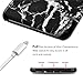 iPhone 7 Plus Case, marble iphone 7 plus case, GMYLE [Black Marble] Slim Glossy Hard Cover Case - Ultra Low Profile