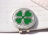Four Leaf Clover Rub For Luck Golf Ball Marker and Magnetic Hat Clip