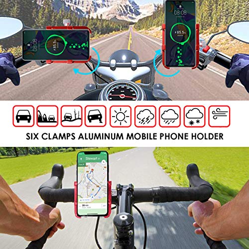 image for SANON Bicycle Motorcycle Phone Mount Aluminum Alloy Bicycle Motorcycle