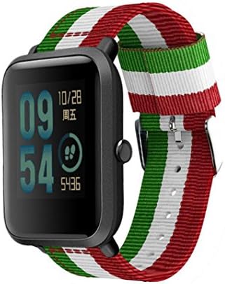 Alonea Huami Watch Band, Woven Nylon Replacement Watch Band Bracelet Strap for Xiaomi Huami Amazfit Bip (D❤️)