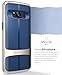 Galaxy S8 Case, Vena [vAllure] Wave Texture [Bumper Frame][CornerGuard Shockproof | Strong Grip] Slim Hybrid Cover for Samsung Galaxy S8 (Gold/Navy Blue)