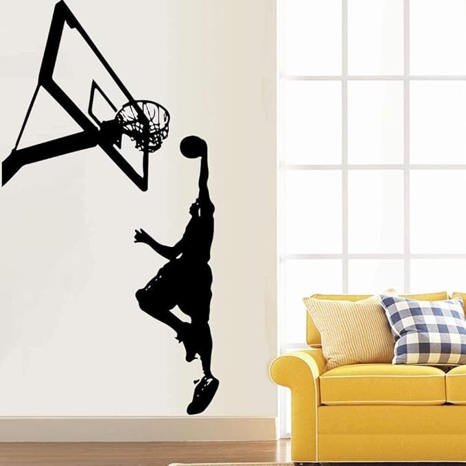 Pegatinas de pared de baloncesto de belleza calcomanías de pared de