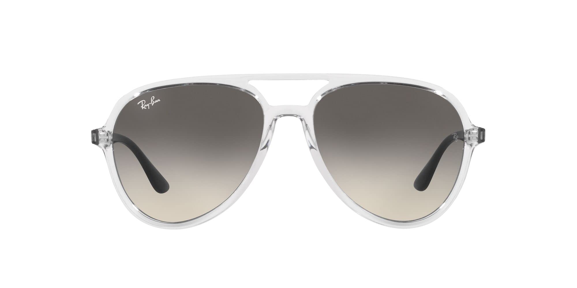 Ray-Ban RB4376 Aviator Sunglasses, Transparent/Grey Gradient, 57