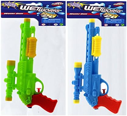 2 Pack 13" Water Gun Shoot 20 Feet Super Blaster Water Squirt Gun for Kids Great Toy Games Hot Summer