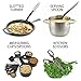 Qualikitchen Premium Cooking kitchen Utensil Set: 23 Pieces of Tools Made of Lightweight Stainless Steel and Strong Black Nylon plus Printed Guide