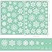 Outus 570 Pieces Snowflake Window Clings Winter Window Clings Christmas Snowflake Decal Stickers Decorations for Christmas Theme Party New Year Supplies, 12 Sheets(White)