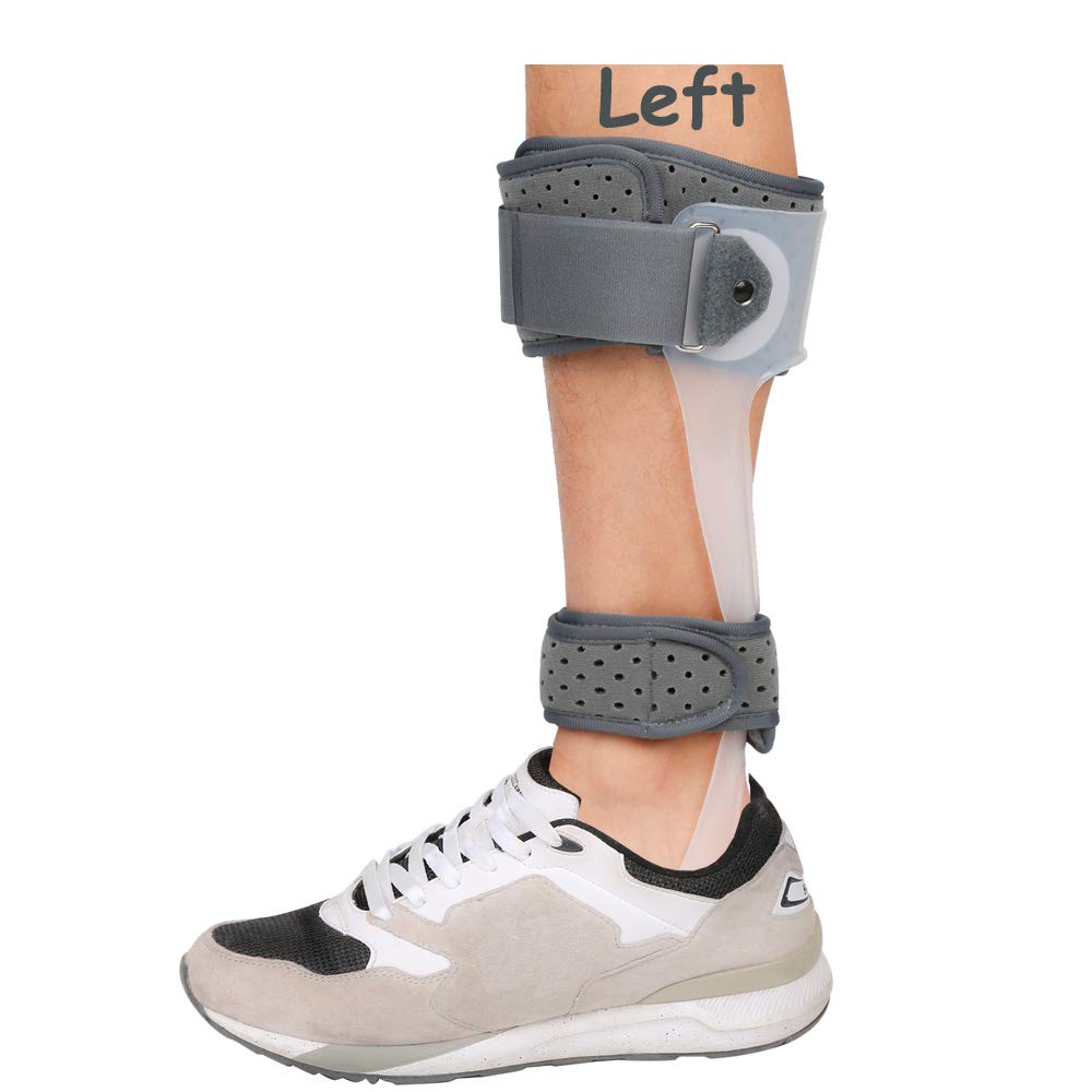 Photo 1 of AFO Drop Foot Brace Medical Ankle Foot Orthosis Support Foot Drop Postural Correction Brace (Left/M)