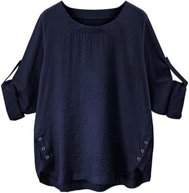 plus size linen tops sale