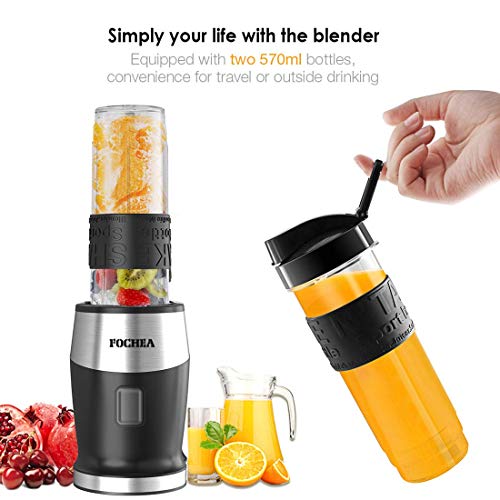 Smoothie Blender, Fochea 500W Personal Blender with BPAFree Travel