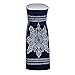 Inital Women's Dress Bathing Suit Coverup Floral Print Bohemian Beach Dress (Large, Navy-1)