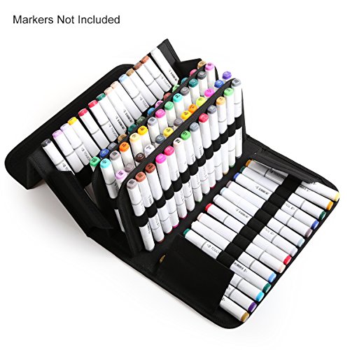 80 Holders Marker Pen Case for Permanent Paint Marker, Dry Erase Marker, Repair Marker Pen