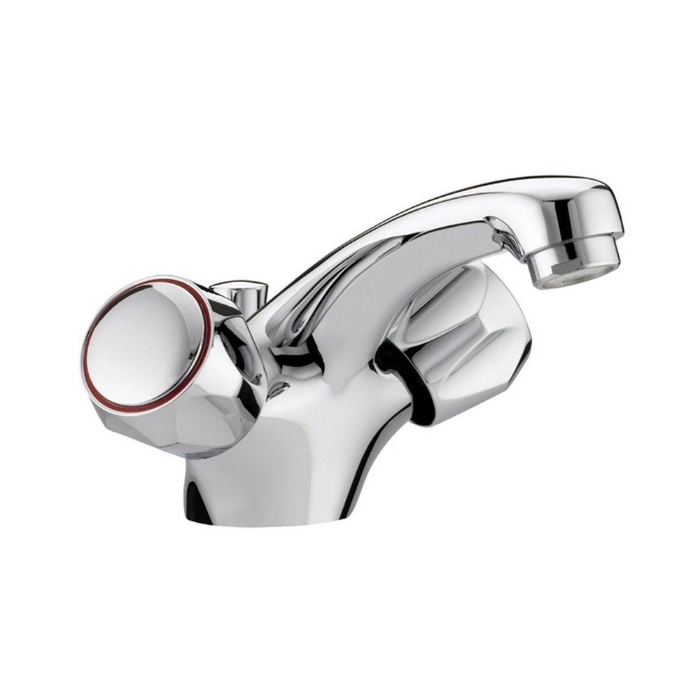 Bristan VAC BAS C MT Club Mono Basin Mixer with Pop Up Waste and Metal Heads - Chrome Plated