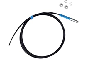 BOJKEON FU610 Fiber Optic Sensor,Diffuse Reflective Digital Fiber Optic,1m Line Length,M6 Sensor Probe