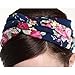 DRESHOW 4 Pack Headbands Vintage Elastic Printed Head Wrap Stretchy Moisture Hairband Twisted Cute Hair Accessories