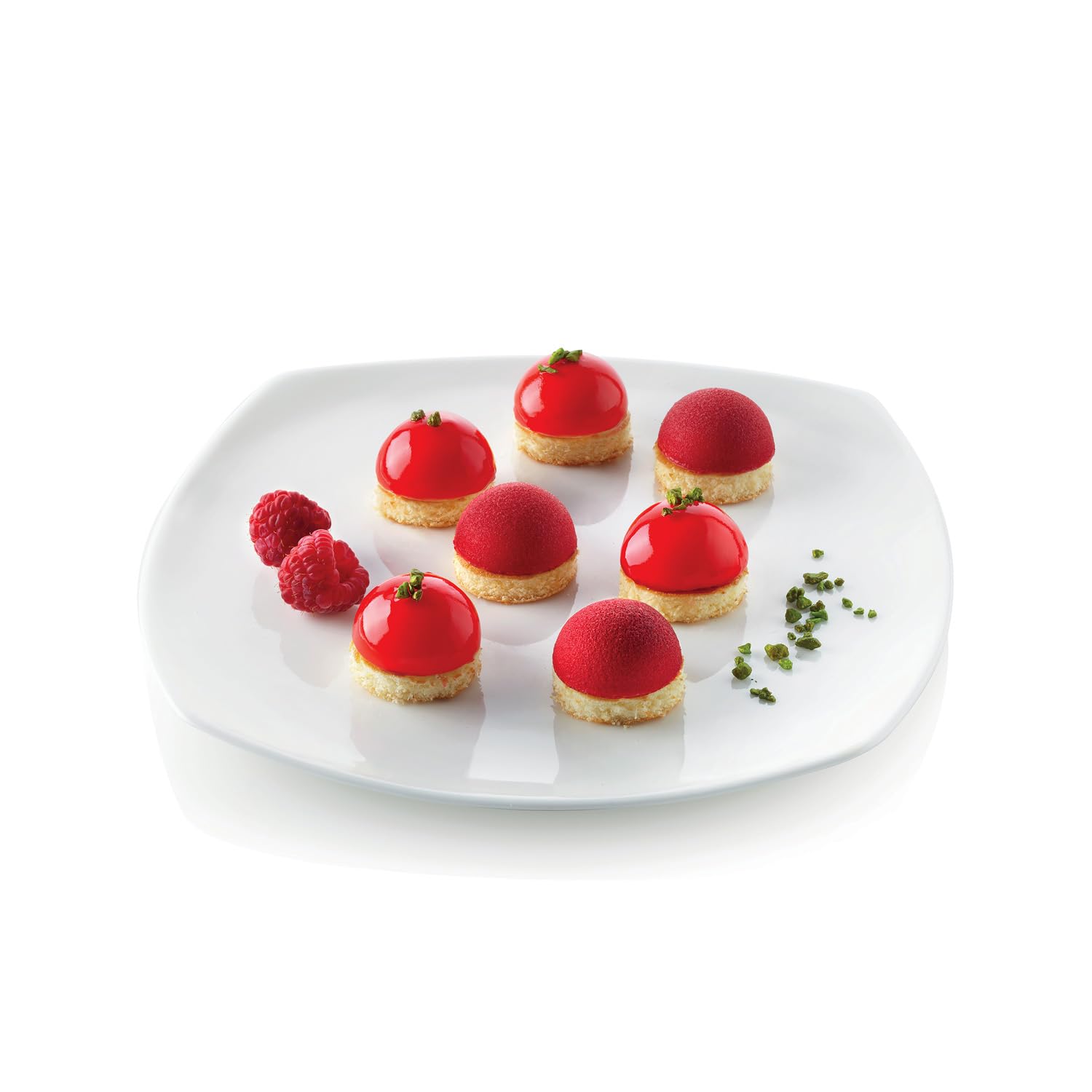 silikomart | SF005 Silicone mould for Monoportions SEMISFERA, non-stick, 15 cavities, Pack of 1 Cake mould, ø 40 h 20 mm, Made in Italy