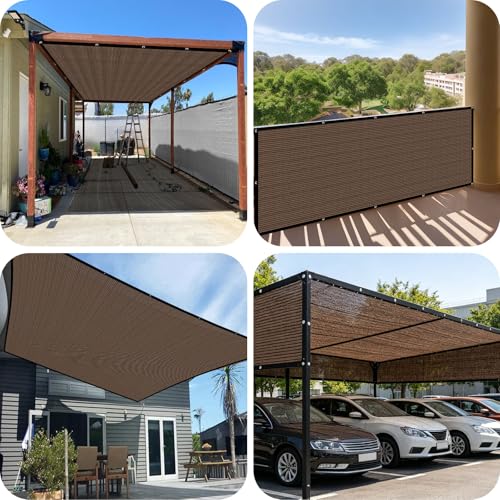 kogxscej Red de sombra con ojales, 80% de tasa de sombreado resistente a los rayos UV, transpirable, ligera y duradera, red de sombreado para invernadero, jardín, granero, exterior.