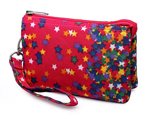 Crest design water repellent nylon wristlet clutch wallet cell ph…