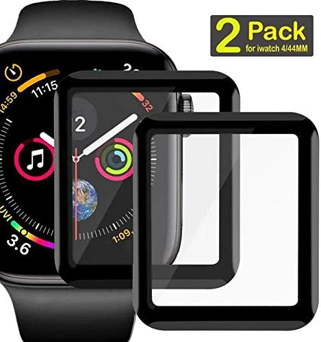 Apple Watch 4 Screen Protector 44mm(2 Pack), Shield Full Coverage Screen Protector Compatible iWatch Series 4 44mm - HD Anti-Bubble