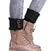 Coromose 2015 Jacquard Knitted Cuffs Toppers Liner Boot Leg Warmers Socks (New-Black)