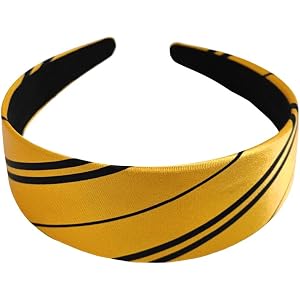 Huatsing 2 Pcs Striped Wizard Cosplay Tie & Headband Set - Adult Accessories for Halloween, Book Week & Themed Parties