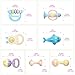Peradix Rattle Baby Rattle Toy Set，Rattle'n Rock Newborn Toys Hand Bell Kit(Light Colors)
