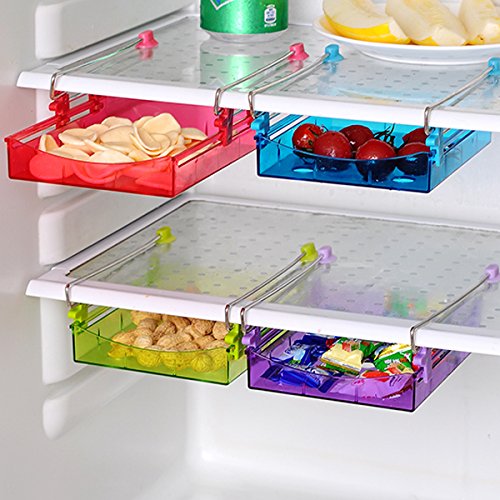 Multipurpose Fridge Storage Sliding Drawer Freezer Storage Shelf