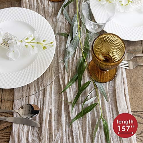 Cheese cloth gauze table runner for rustic or boho wedding Cheesecloth Wedding Table decor