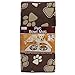 Kitchen Basics 583301 Microfiber Pet Bowl Mat, 10 Inch x 20 Inch, Brown Paws
