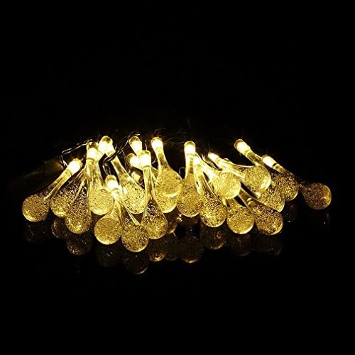 Warm White LED Solar Water Drop String Light For Christmas Party Garden Tree Decorative LA set007