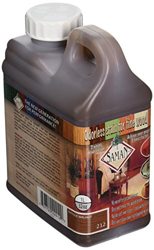 Saman TEW-212-32 Interior Water Based Stain for Fine Wood, Antique walnut