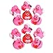 36 Piece Valentine's Day Party Favors (12 Cupid Rubber Ducks Duckies + 24 Cute Monster Valentine Pencils) Classroom Exchange Toys Variety Pack - Valentines Day Party Supplies - Gifts for Kids