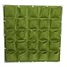 ZJchao Wall Hanging Mount Planter Plant Felt Pouch Grow Bag for Flower Vegetable Indoor Outdoor Balcony Use Multi Pocket Optional (25 Pockets, Green)thumb 1