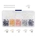 Naler 380Pcs DIY Earring Hooks & Backs - 6 Colors (Silver, Gold, Rose Gold, Platinum, Bronze, Nickel) - Fish Hooks & Clear Rubber Backs - Brass, Lead & Nickel Free - Earring Findings