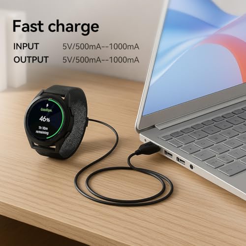 T Tersely [2-PACK] Charging Cable for Garmin Vivoactive 3 4 4s, 1M Charger for Venu 2 2s Instinct Fenix 7 7S 7X/6 6S 6X/5 5S 5X/Forerunner 255 255S 55 935/Approach S40 S42 S60/Venu sq 2 2S/D2