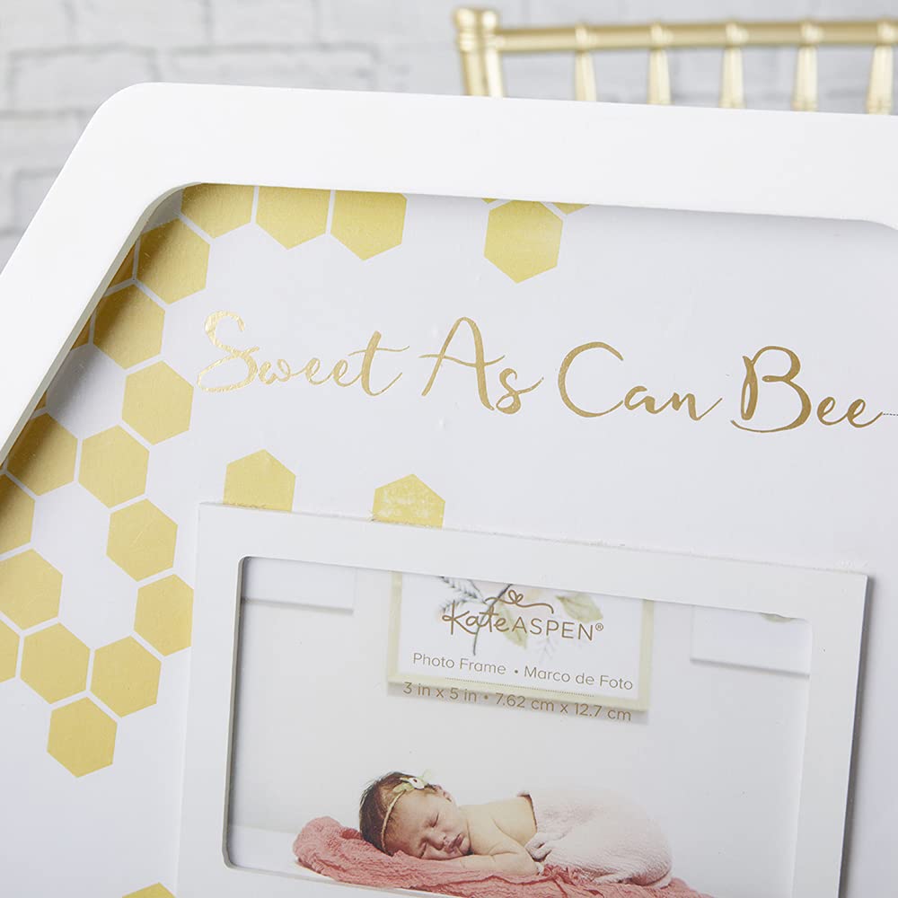 Kate Aspen Sweet as Can Bee Baby Shower, One Size, White