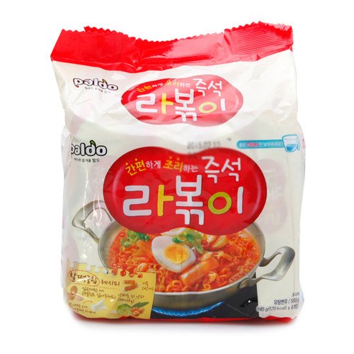 [Korean Noodle] Paldo Immediate Stir-fried Rice Cake with Ramen Noodles 145g(Pack of 4) 팔도 즉석 라볶이 - Thumbnail 3