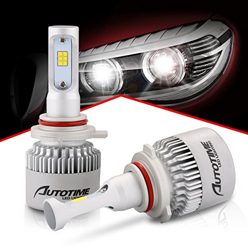 AutoTime 9012 LED Headlight Bulbs 72W 16000LM 6500K CSP Chips All-in-One Headlight Conversion Kit - 2 Year Warranty