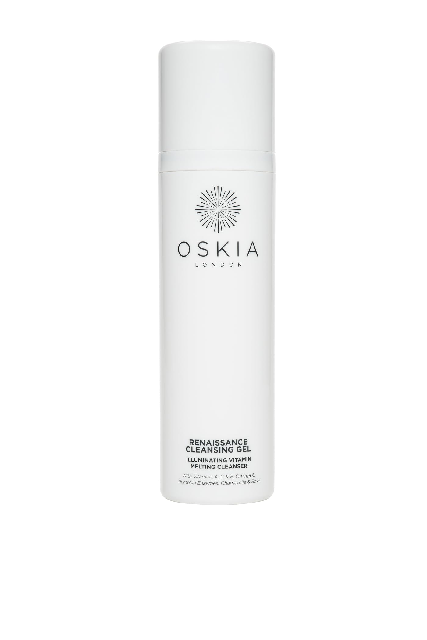 OSKIA Renaissance Cleansing Gel – Gel-to-Oil Face Cleanser with Vitamin A, E & C for Radiant Skin - 200ml