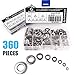 Comdox 360Pcs 8 Sizes Stainless Steel Flat Washers Assortment Set (M2 M2.5 M3 M4 M5 M6 M8 M10)