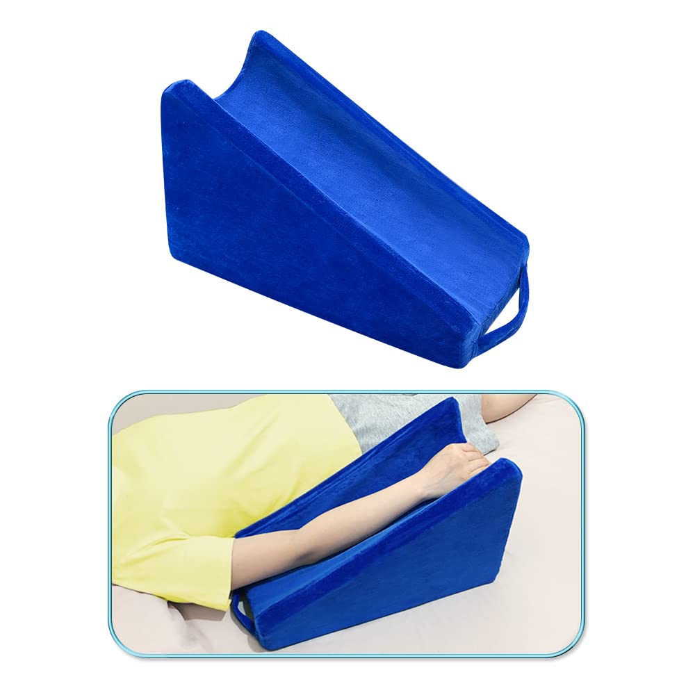 Photo 1 of Arm Elevation Pillow Support Wedge Elevating Arm Medical Pillow Post Surgery Elevated Surgical Wedge Arm Pillows for Sleeping Elbow Therapy Wedge Foam Support Hand Elevator Broken Arm Wrist Recovery